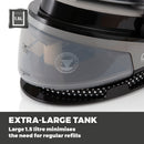 Tower 2700W Ceramic Solepate Steam Generator - Black