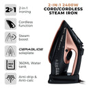 Tower Ceraglide Steam Iron CeraGlide 2400W Cord Cordless