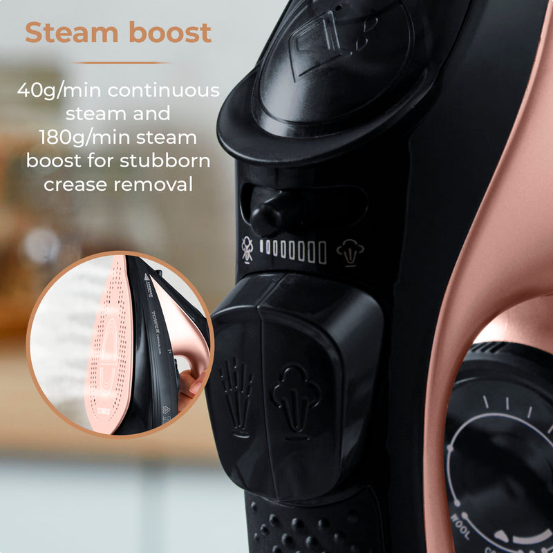 Tower Ceraglide Steam Iron CeraGlide 2400W Cord Cordless