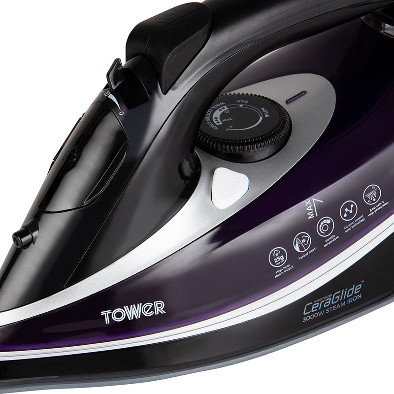 Tower CeraGlide Speed Iron 3100W Ultra  - Black / Rose Gold