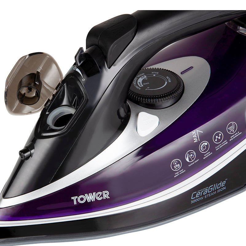 Tower CeraGlide Speed Iron 3100W Ultra  - Black / Rose Gold