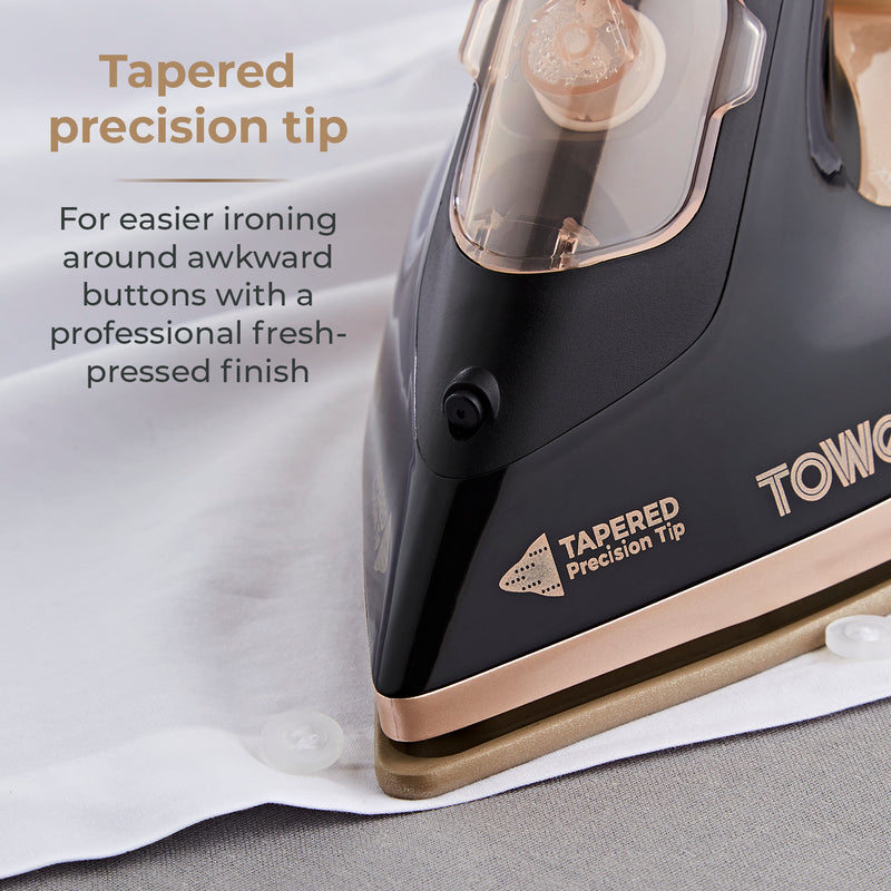 Tower Ceraglide 3100W Steam Iron - Black Rose Gold