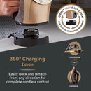 Tower Ceraglide Steam Iron 2800W 360 Cord Cordless - Black / Rose Gold