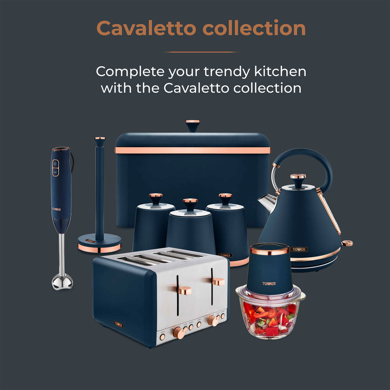 Tower Cavaletto 900W Sandwich Maker - Midnight Blue