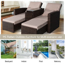 Outsunny Rattan Double Lounge - Brown