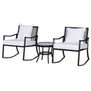 Outsunny-Rattan Rocking Chair Set