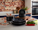 Tower Linear Rose Gold 5 Piece Pan Set - Black