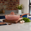 Tower Cerastone 28cm Multi Pan - Rose Pink