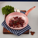 Tower Cerastone Forged Frying Pan - Rose Pink