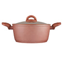 Tower Cerastone 24cm 4.2 Litre Casserole - Rose Pink