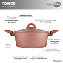 Tower Cerastone 24cm 4.2 Litre Casserole - Rose Pink