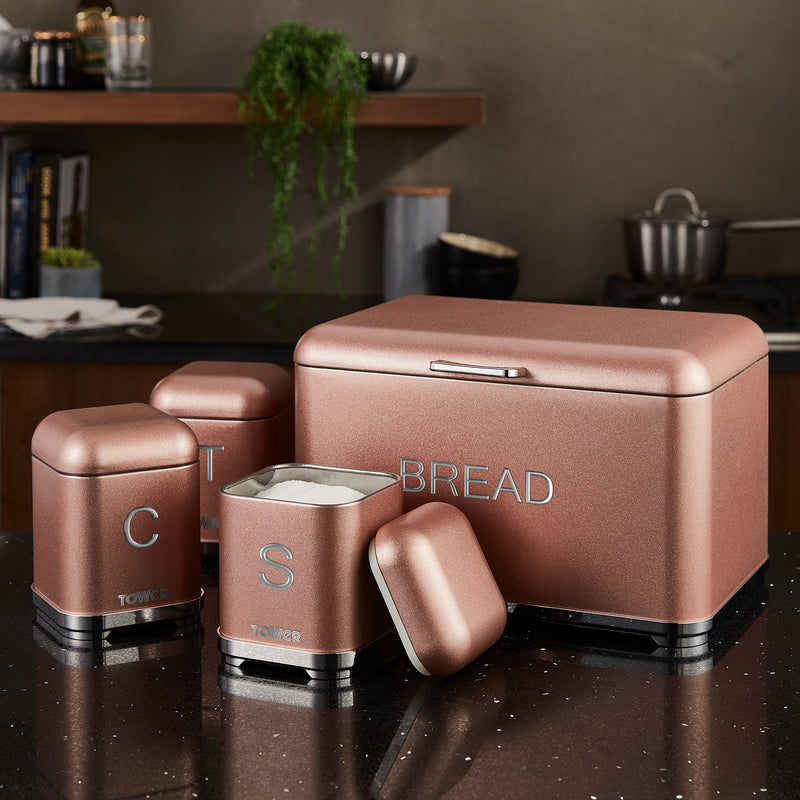 Tower Glitz Set of 3 Canisters - Blush Pink