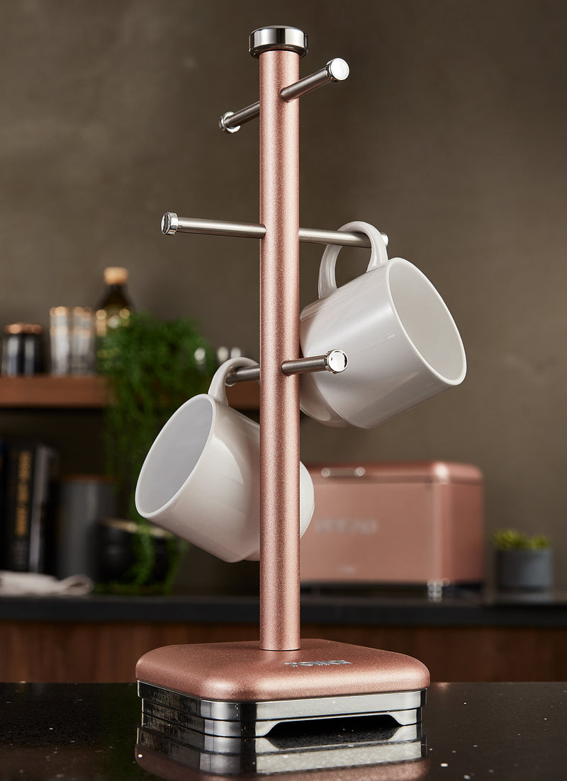 Tower Glitz 6 Cup Mug Tree - Blush Pink
