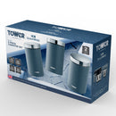 Tower Ice Diamond Set of 3 Canisters - Blue