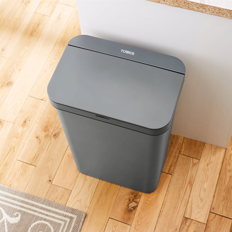 Tower Rectangular Sensor Bin 50L Grey