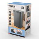 Tower Rectangular Sensor Bin 50L Grey