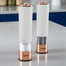 Tower Rose Gold Electric Salt And Pepper Mill -  White