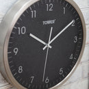 Tower Glitz 30cm Wall Clock - Black