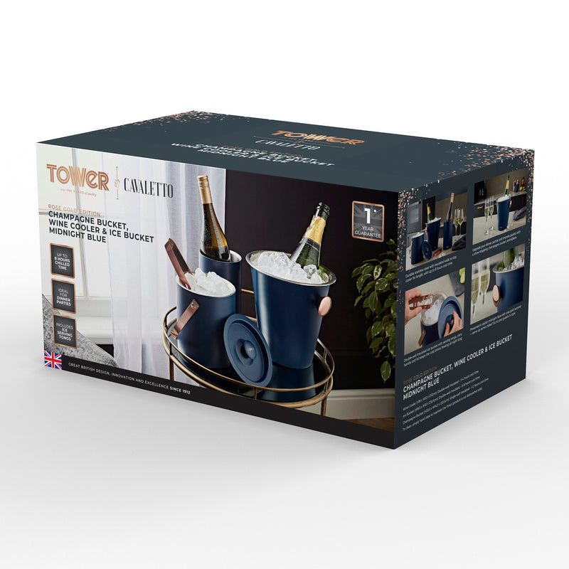 Tower Cavaletto 3 Piece Bar Set - Midnight Blue