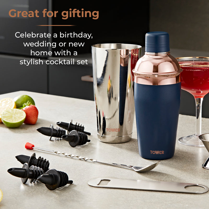 Tower Cavaletto 13 Piece Cocktail Set - Midnight Blue