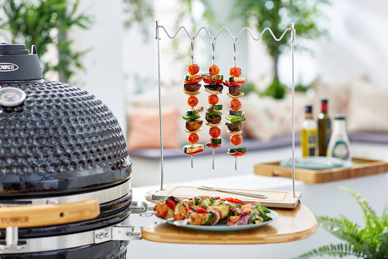Tower BBQ Hanging Skewers with Stand 6 piece