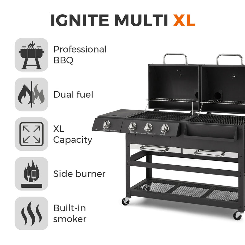 Tower Ignite Multi XL BBQ - Black