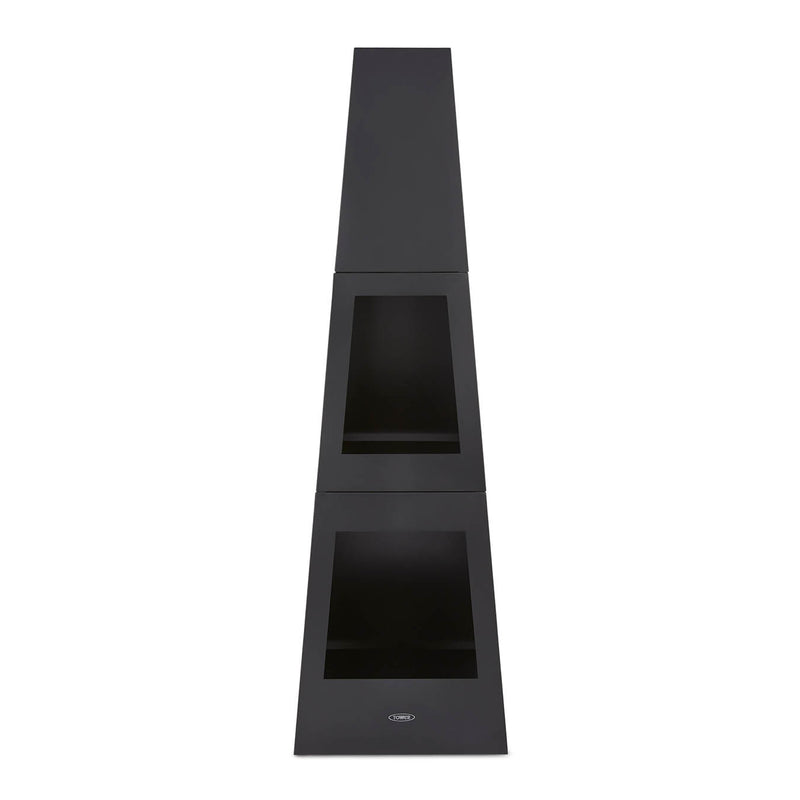 Tower Obelisk Wood Burner - Black