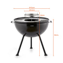 Tower Sphere BBQ Pit 'N' Grill - Black