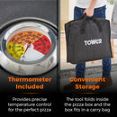Tower Pizzazz Grill Top Pizza Oven with Paddle + Bag