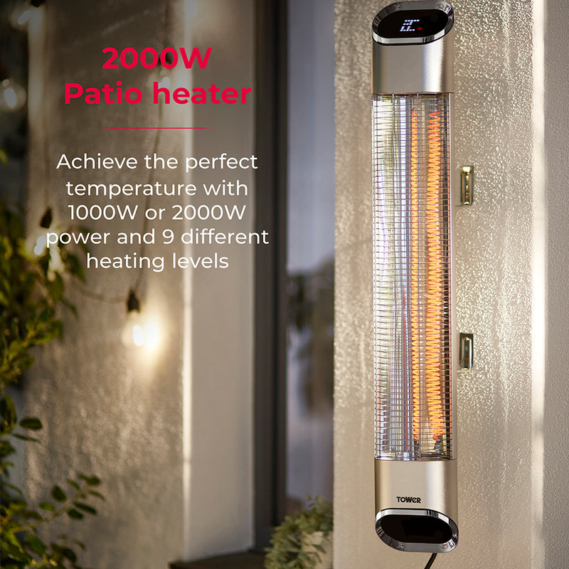 Tower Vesta 2KW Wall Mount Patio Heater