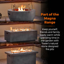 Tower Magna Rectangular Gas Fire Pit - Grey