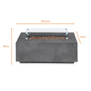 Tower Magna Rectangular Gas Fire Pit - Grey