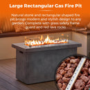 Tower Magna Rectangular Gas Fire Pit Tall - Grey