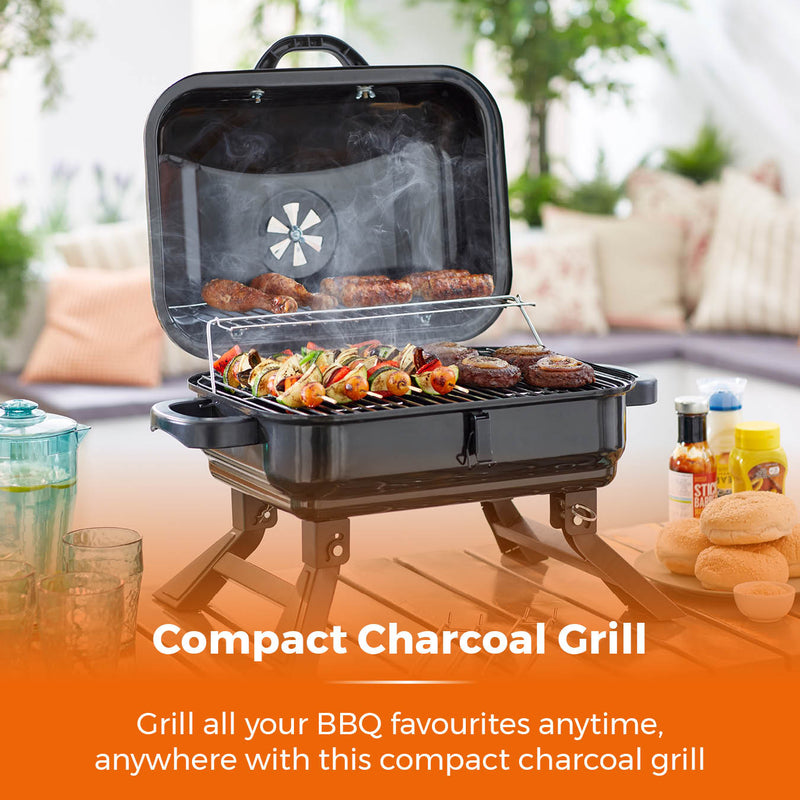 Tower Compact Portable BBQ Grill - Black