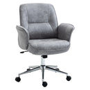 Vinsetto Swivel Computer Office Chair Mid Back Desk Chair for Home, Light Grey