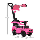 HOMCOM Kids Pink Ride On Car Mercedes Benz G350 - with Sun Shade