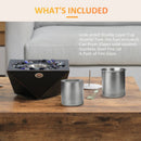 HOMCOM Portable Tabletop Bioethanol Fireplace - Black