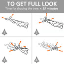 Christmas Fibre Optic Tree 6' with Warm White Cherry Lights and Blue Star