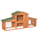 Pawhut Fir Wood Rabbit Hutch