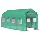 Outsunny 4 x 2 M Walk in Polytunnel Greenhouse Galvanised Steel w/ Zipped Door