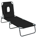 Outsunny  Sun Lounger  - Black