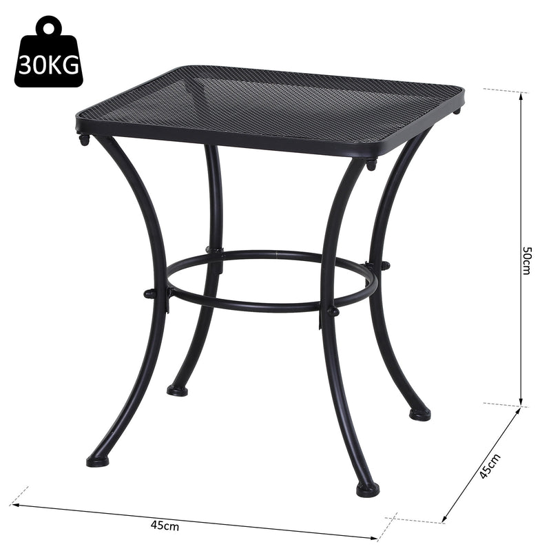 Outsunny Patio End Table - Black