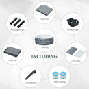 Outsunny Inflatable Hot Tub Spa Round with Cover for 4-6 People 195cm - Grey