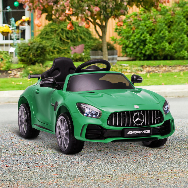 HOMCOM Kids Electric Ride on Mercedes Benz GTR 12v - Green