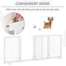 PawHut White Pine Wood Pet Gate