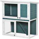 Pawhut Rabbit Hutch Green