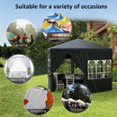 Outsunny 3.9m Outdoor Gazebo Canopy Party Tent with 6 Removable Side Walls