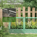 Outsunny Raised Garden Bed Planter Box with Greenhouse, Green and Dark Grey