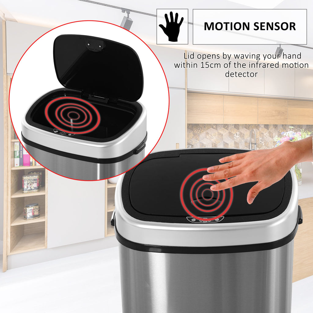 Sensor Dustbin Automatic Touchless Rubbish Garbage Waste Bin 58L