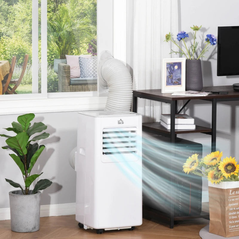 HOMCOM 4-In-1 Compact Portable Mobile Air Conditioner Unit - White